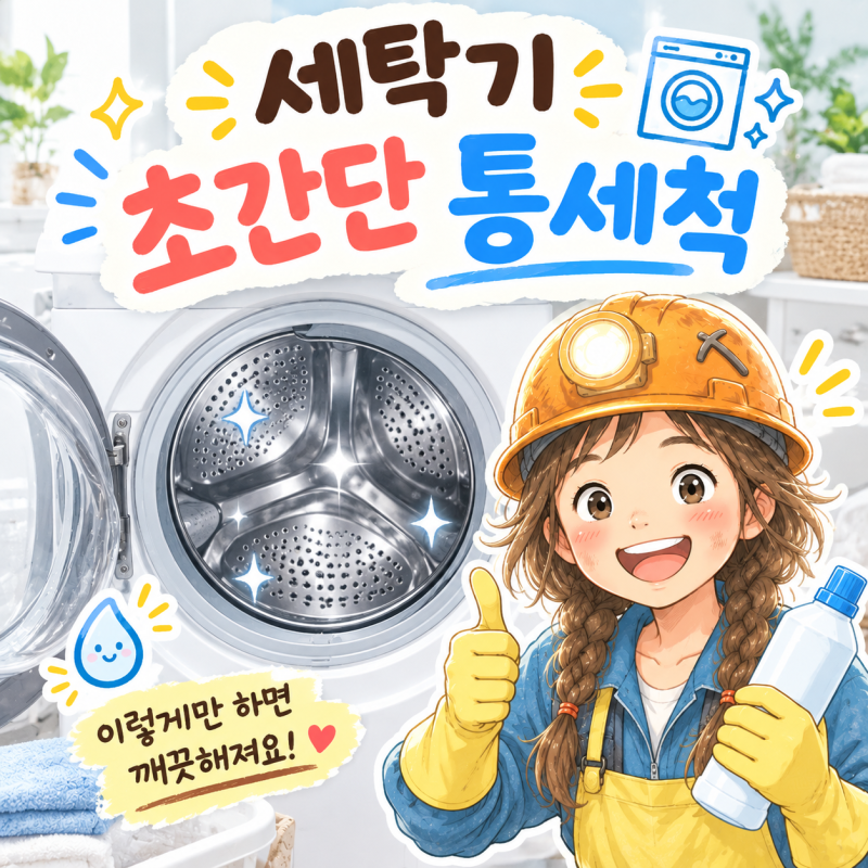 세탁기 통세척 통살균 초간단하게
