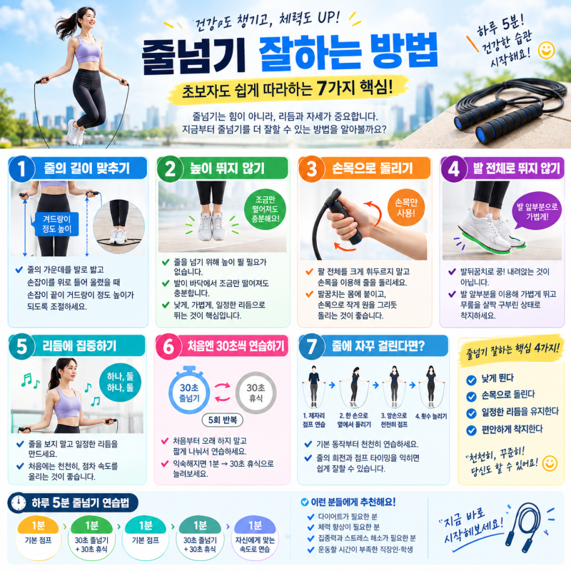 줄넘기 계속 걸린다면? 이것부터 바꿔보세요