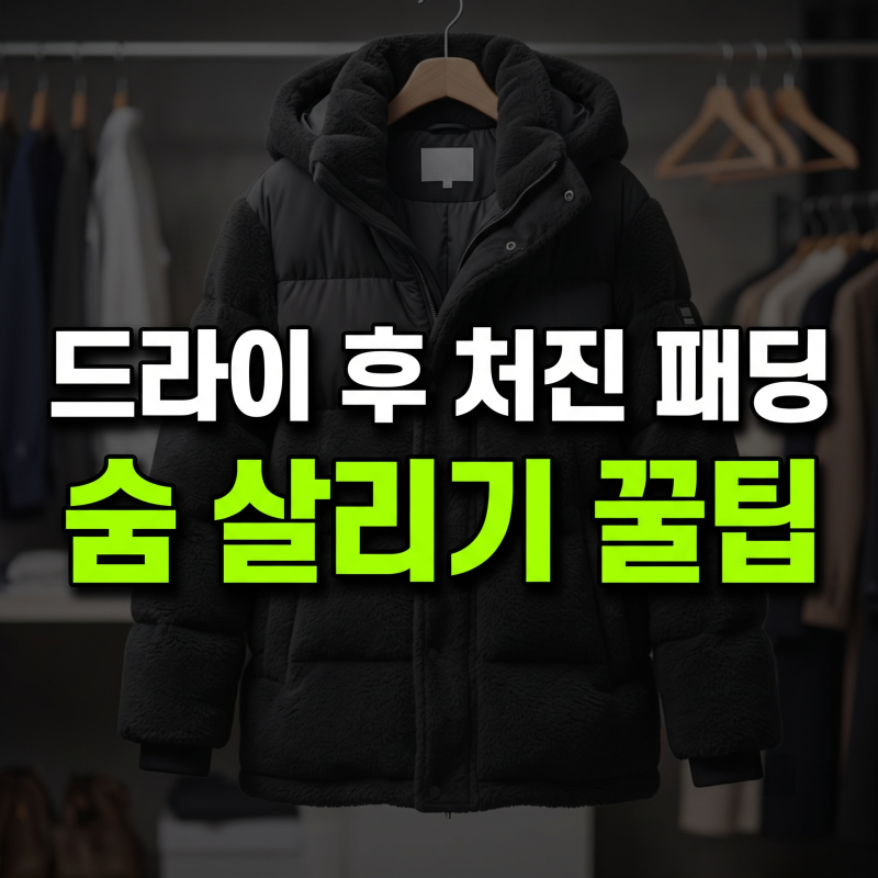 롱패딩 충전재 볼륨 살리는 드라이클리닝 후 건조 관리법