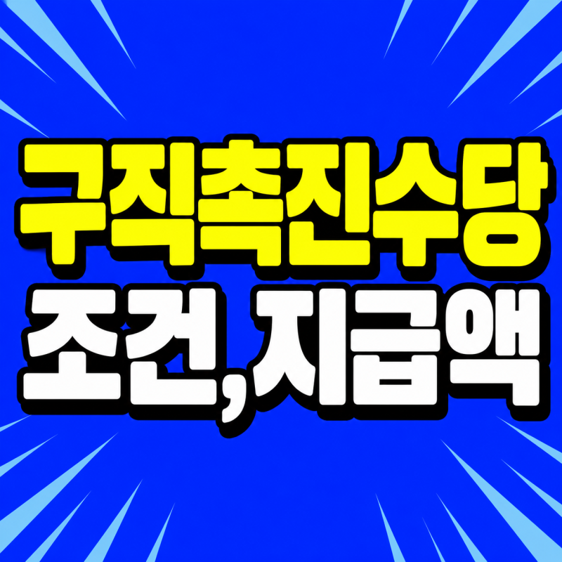 국민취업지원제도 구직촉진수당 2026 신청방법 총정리 (자격조건, 지급액)