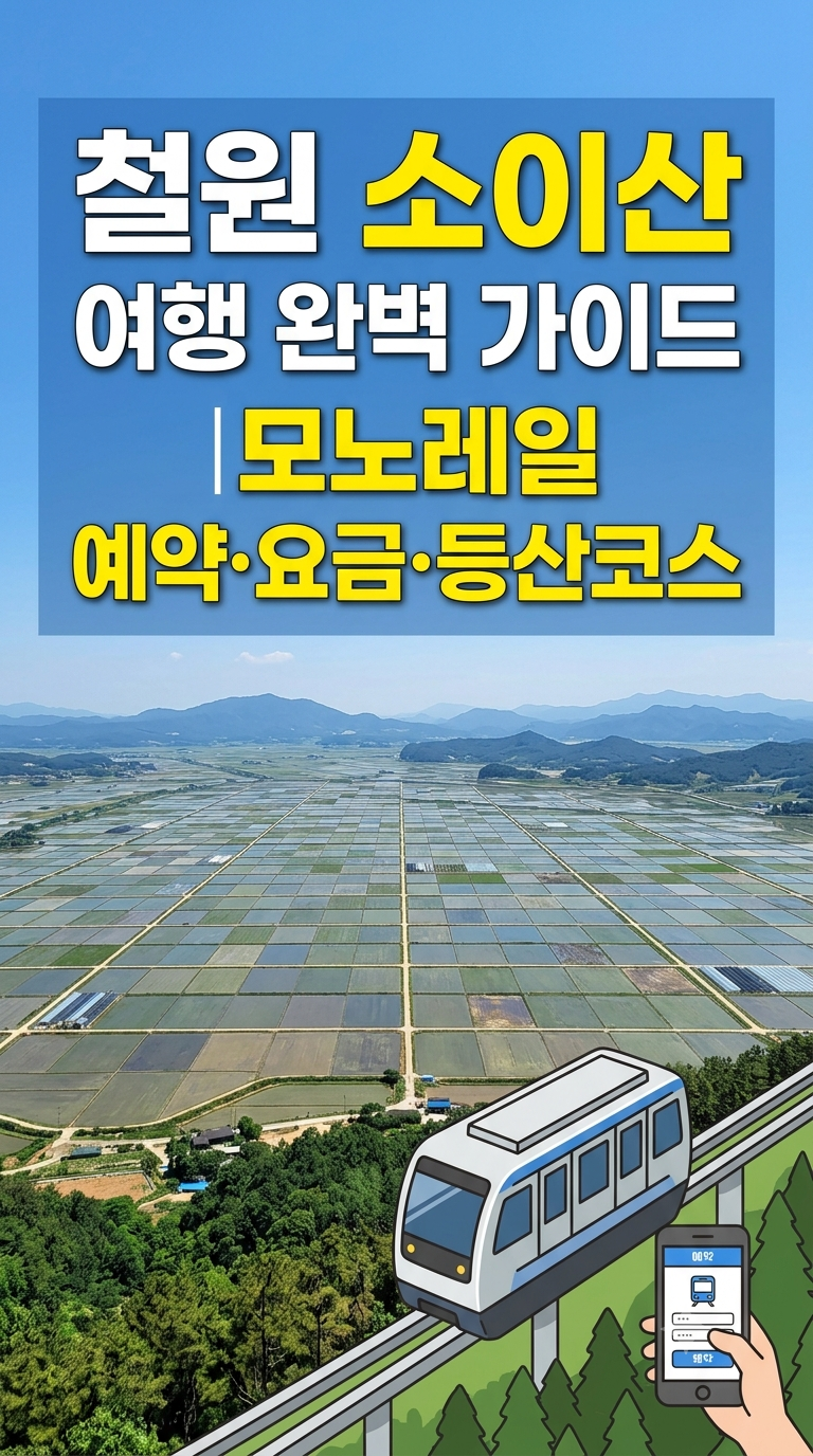 철원 소이산 모노레일 예약 방법과 요금｜노동당사 주차장·평화전망대·도보코스