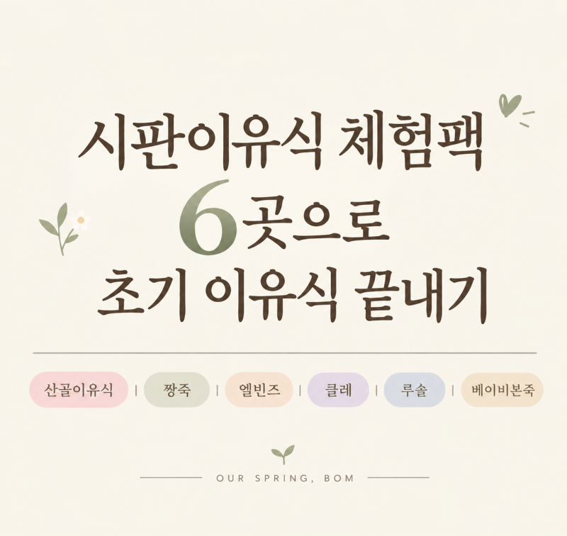 초기 시판 이유식｜6곳 체험팩으로 한 달 식단 준비하기