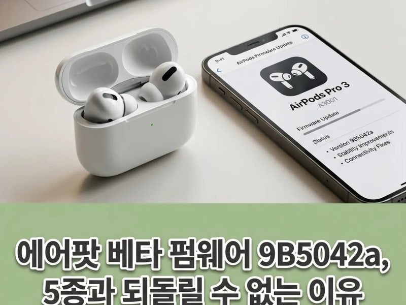 에어팟 5종 베타 펌웨어 9B5042a배포. 업데이트 방법은?