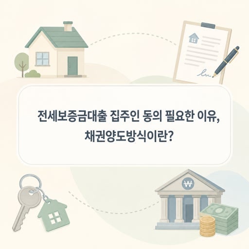 전세 보증금대출 집주인 동의가 필요한 이유, 채권양도방식이란?