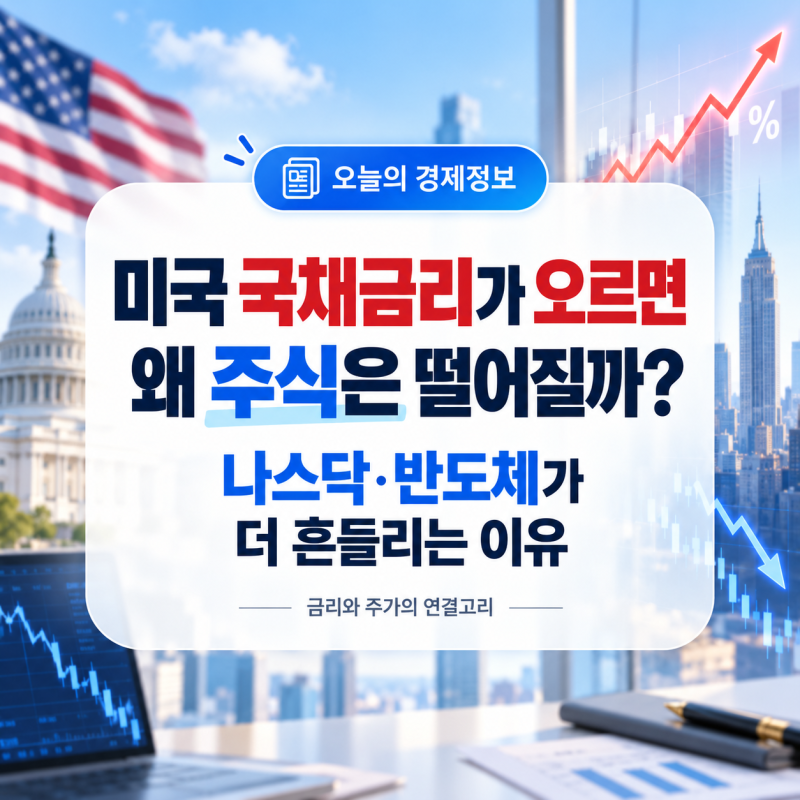 미국 국채금리가 오르면 왜 주식은 떨어질까? 나스닥·반도체가 더 흔들리는 이유