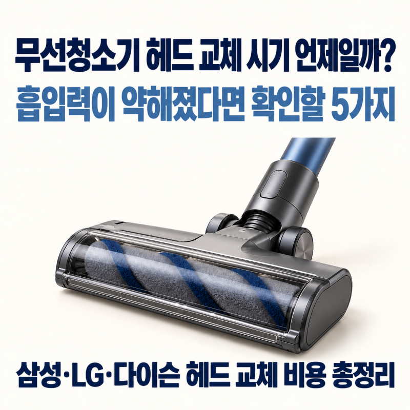 무선청소기 헤드 교체 시기 언제일까? 흡입력이 약해졌다면 확인할 5가지 (삼성, LG, 다이슨 ....