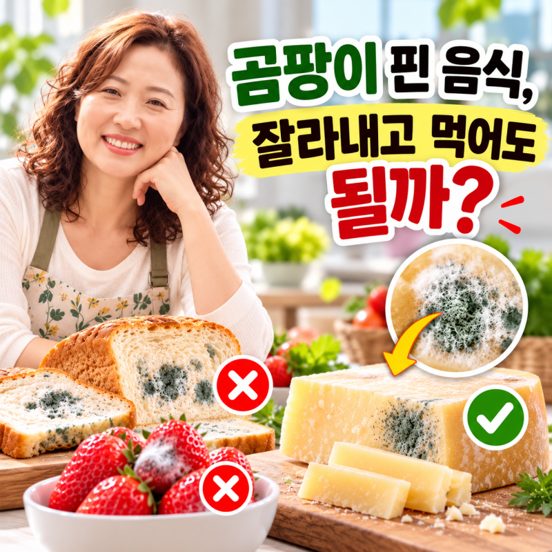 곰팡이가 조금 생겼다면, 잘라내고 먹어도 될까?