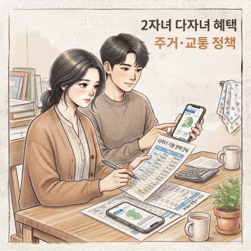 2자녀도 다자녀 혜택 받는다! 정부 지원 주거 및 교통 정책 완벽 분석