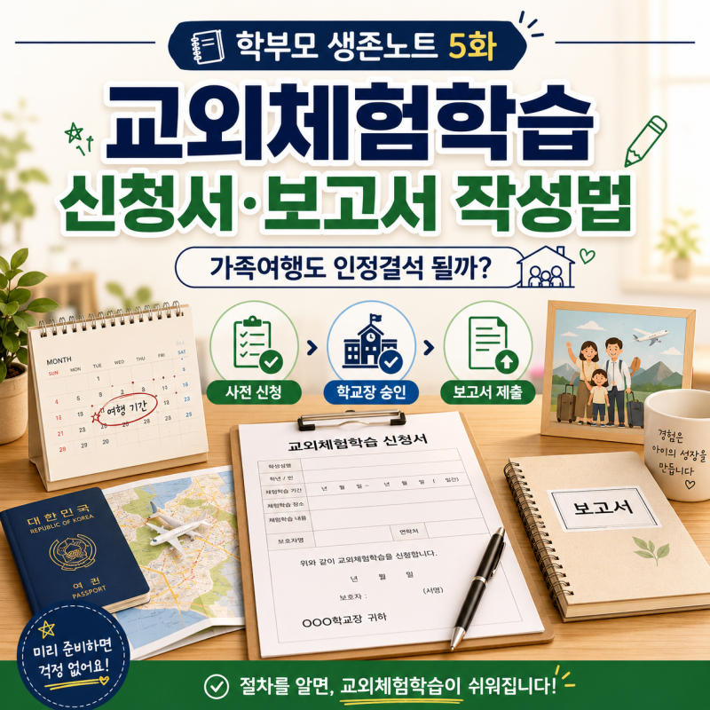 교외체험학습 신청서·보고서 작성법｜가족여행도 인정결석 될까?