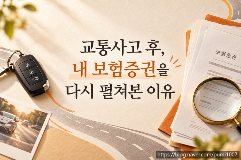 교통사고 후, 내 보험증권을 다시 펼쳐본 이유