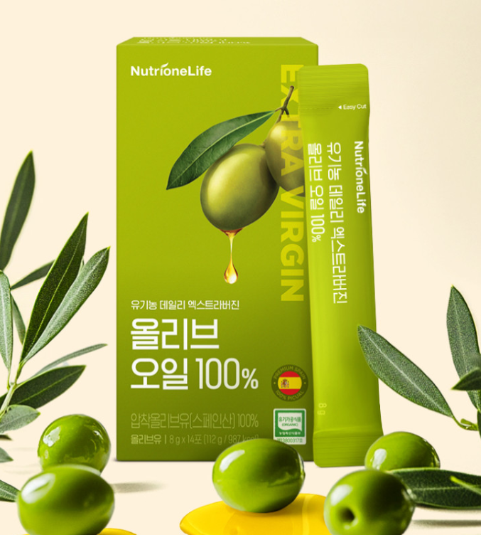 [올리브오일 스틱 추천] 저온압착부터 산패 관리까지, 뉴트리원 유기농 엑스트라버진 스틱형....