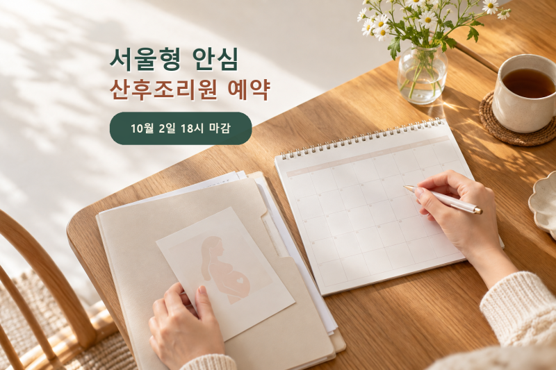 서울형 안심 산후조리원 예약, 2027년 4월 예정자는 10월 2일 18시까지