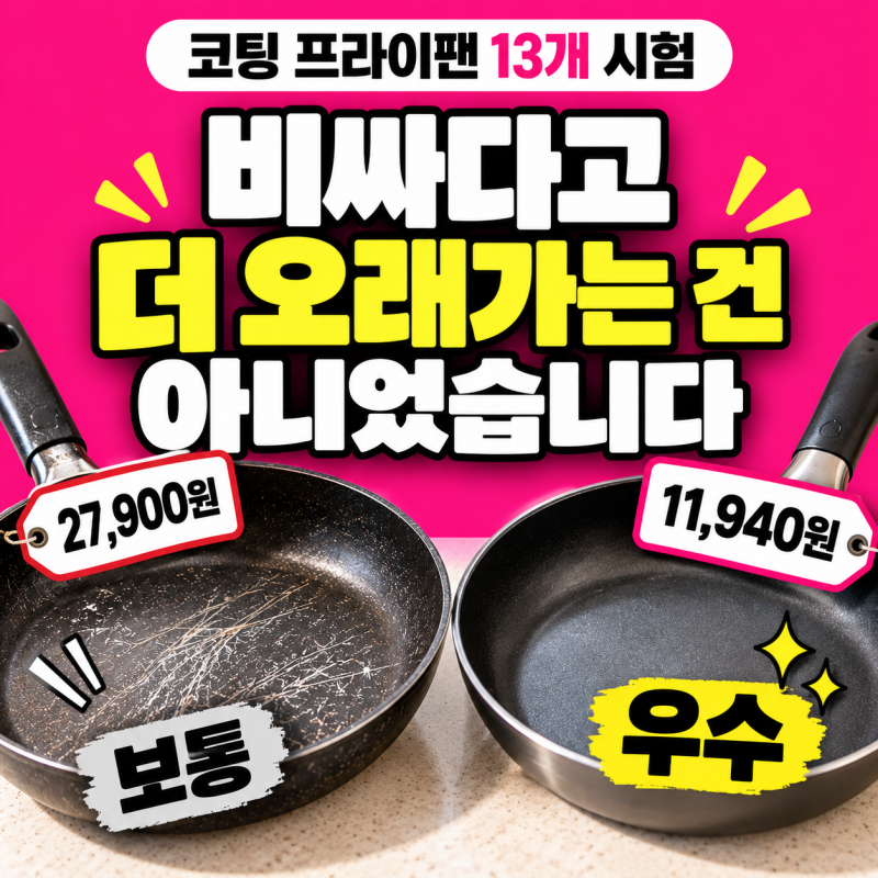 코팅 프라이팬, 비싼 게 더 오래 갈 줄 알았는데