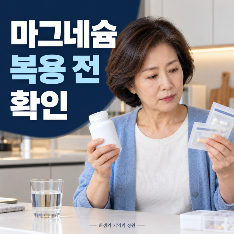 마그네슘 복용시간ㅣ 신장질환·처방약 복용 전 확인할 점