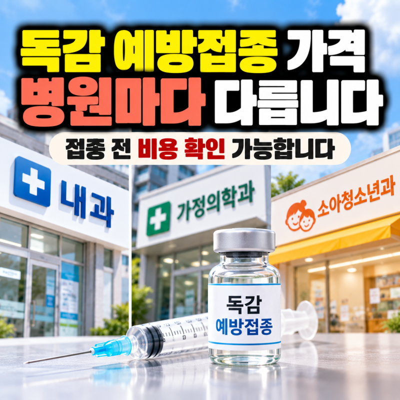 독감주사 가격 3만원 4만원 차이, 접종비용 확인하는 방법