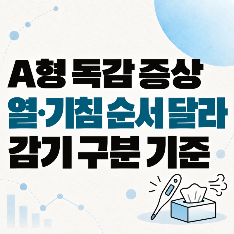 A형 독감 증상 순서는 사람마다 다를까? 감기와 구분할 때 확인할 점