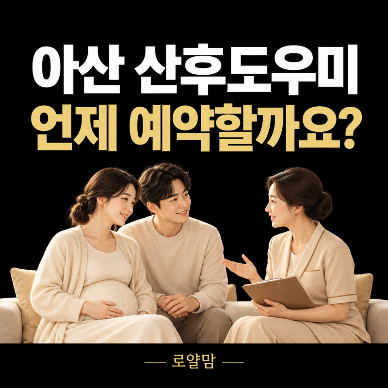 아산 산후도우미 언제 예약할까요? 정부지원 신청과 선택 기준 안내