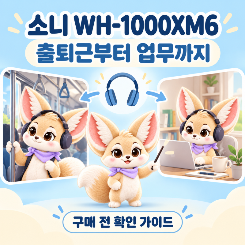 소니 WH-1000XM6, 출퇴근부터 업무까지 하나로 쓸 만할까요?