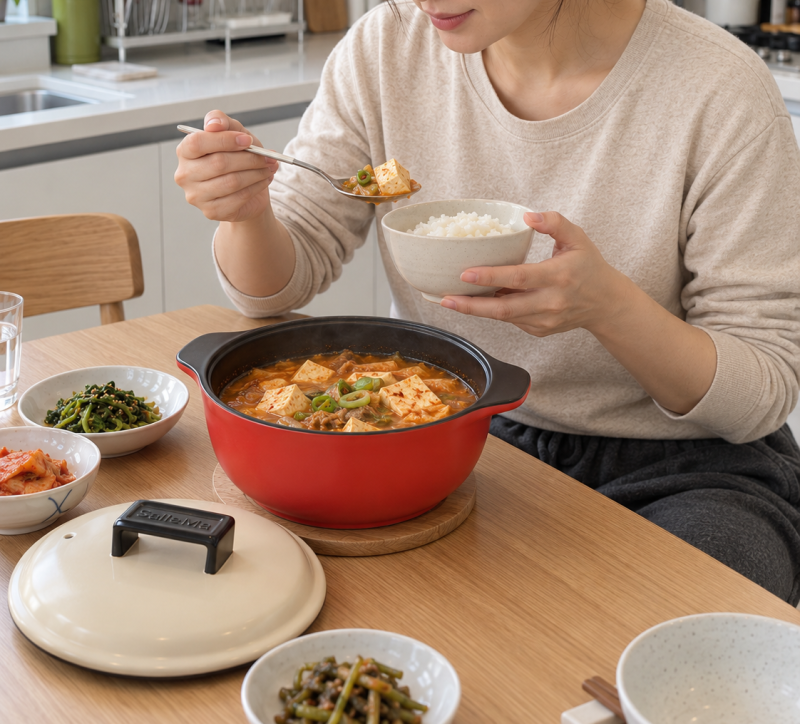 샐마 무균열뚝배기, 반찬보다 따뜻한 한 냄비가 필요한 저녁