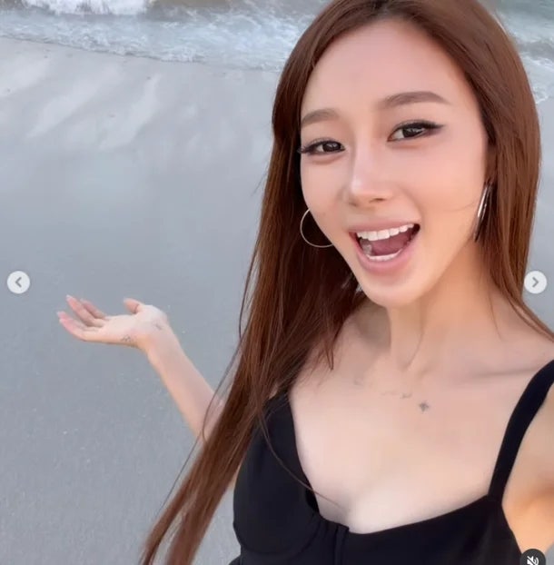 에스파 지젤, 미국 플로리다 사로잡은 핫 바디…은밀한 문신 정체는?