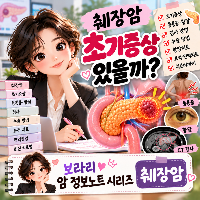 췌장암 초기증상 있을까? 등통증·황달부터 검사·수술·항암치료와 치료비까지