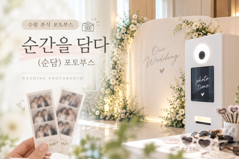 수원 본식 포토부스 순간을 담다(순담) 계약 완료 | 일요일 예식 할인 후기