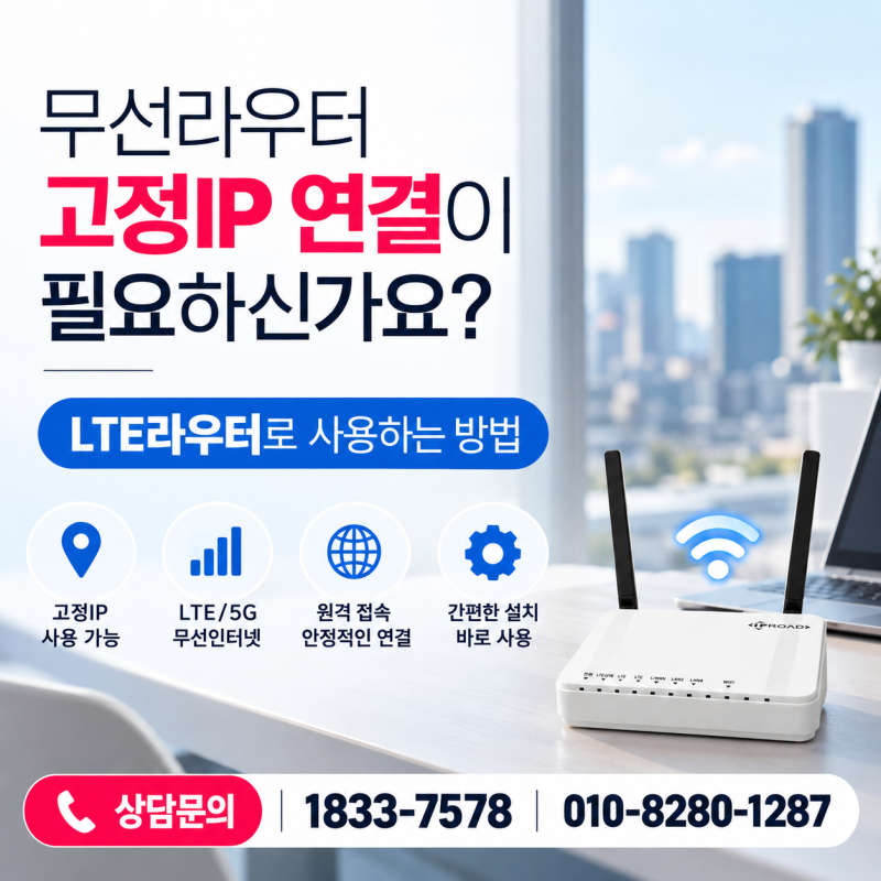 무선라우터 고정IP 연결이 필요하신가요? LTE라우터로 사용하는 방법