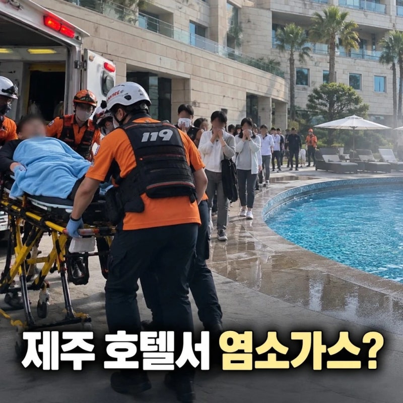 제주 호텔서 염소가스 누출…59명 병원행, 대체 무슨 일?