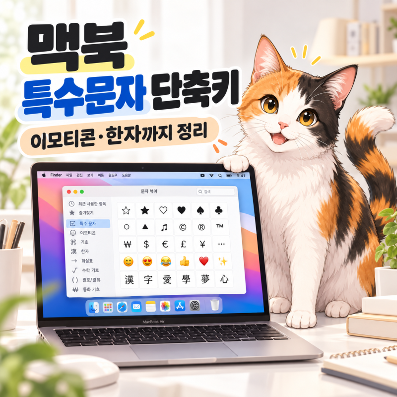 맥북 특수문자 단축키, 이모티콘·한자까지 한 번에 정리
