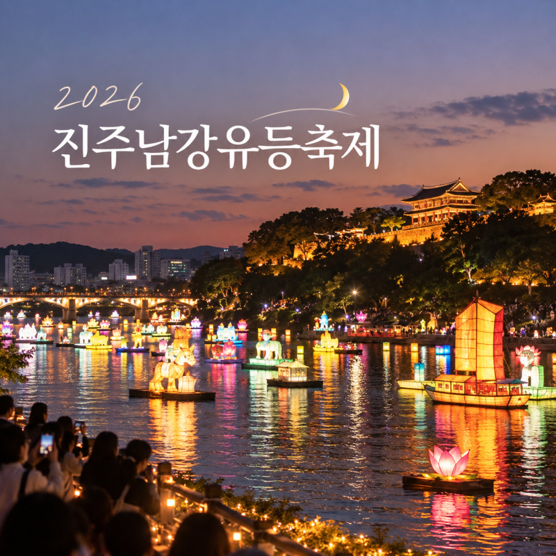 가을밤엔 여기! 2026 진주남강유등축제 일정 불꽃놀이 드론쇼
