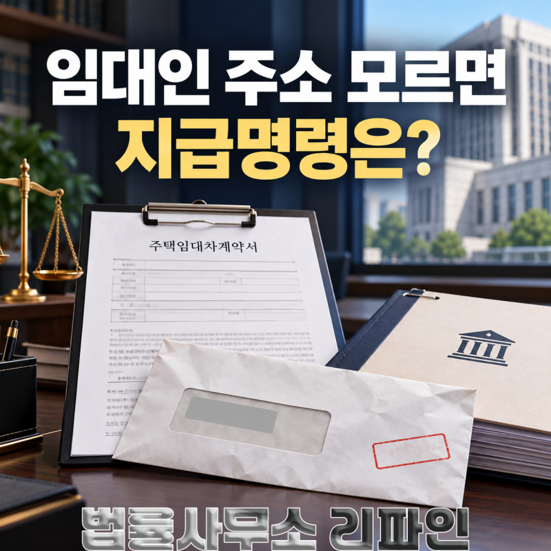 임대인 주소를 몰라도 보증금 지급명령을 신청할 수 있을까?