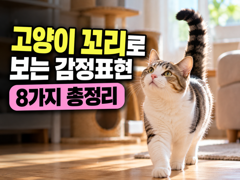 고양이 꼬리로 보는 감정표현 8가지 | 꼬리 모양별 의미 총정리
