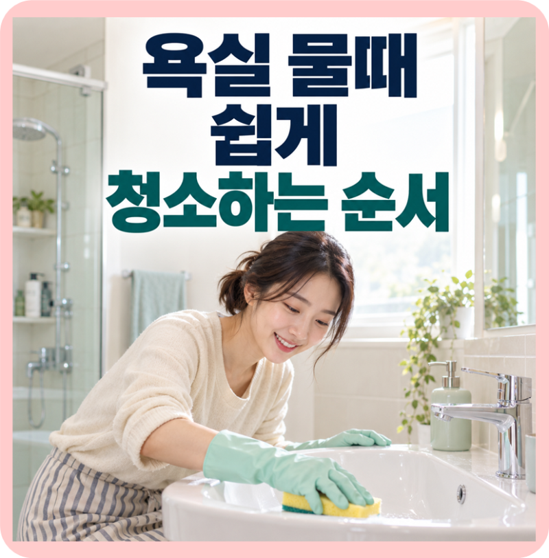 욕실 물때, 쉽게 청소하는 순서