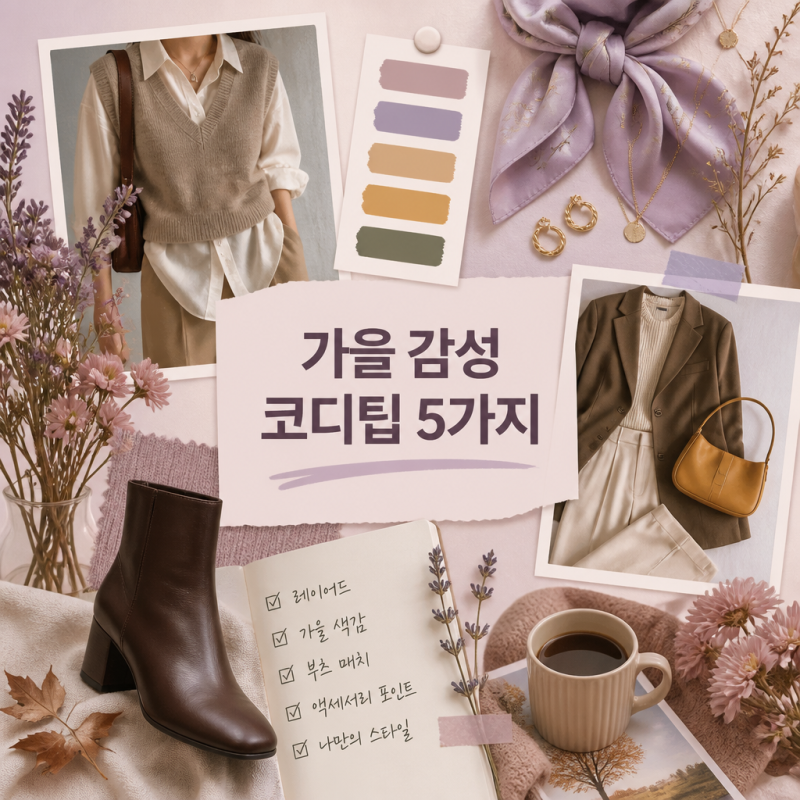 가을 핀터레스트 감성 담은 간절기 코디팁 5가지 정리