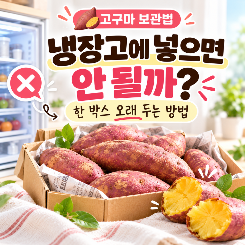 고구마 보관법, 냉장고에 넣으면 안 될까? 한 박스 오래 두는 방법