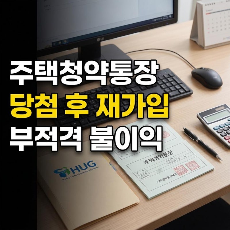 청약통장 재가입 방법, 주택청약 당첨 후 해지 포기와 부적격 취소 불이익