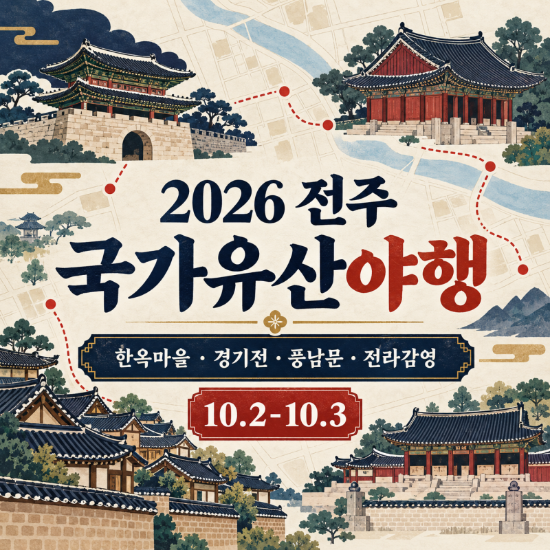 [2026 전주] 전주국가유산야행｜한옥마을 밤마실 · 경기전 · 풍남문 야간행사