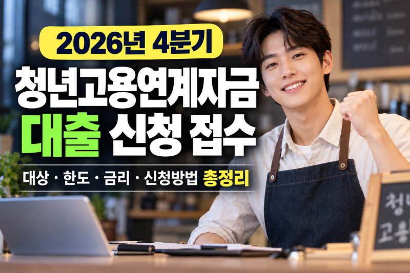 2026년 4분기 청년고용연계자금 대출 신청 접수｜대상·한도·금리·신청방법 총정리