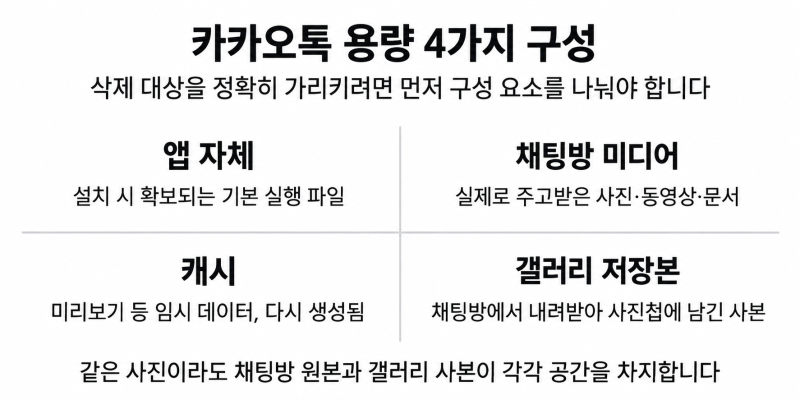 카카오톡 용량 줄이기, 대화는 남기고 무엇부터 지워야 할까?