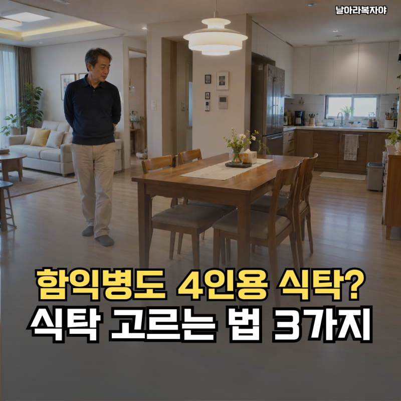 함익병 93평 집도 4인용이었어요, 식탁 크기 고르기 큰 게 정답 아닌 이유