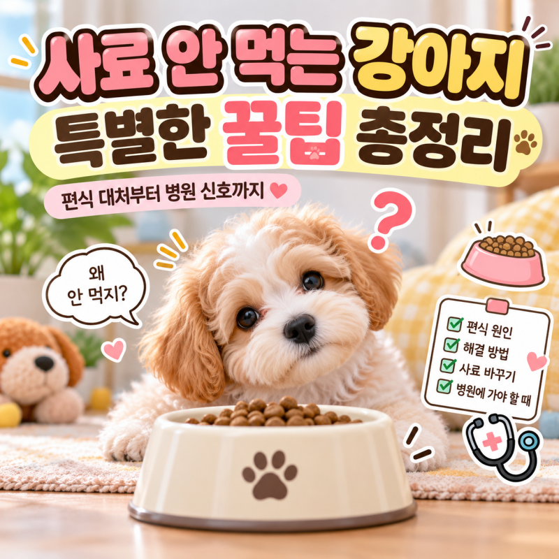 강아지 밥 안 먹을 때 이렇게 해보세요｜사료 거부·편식 해결 꿀팁