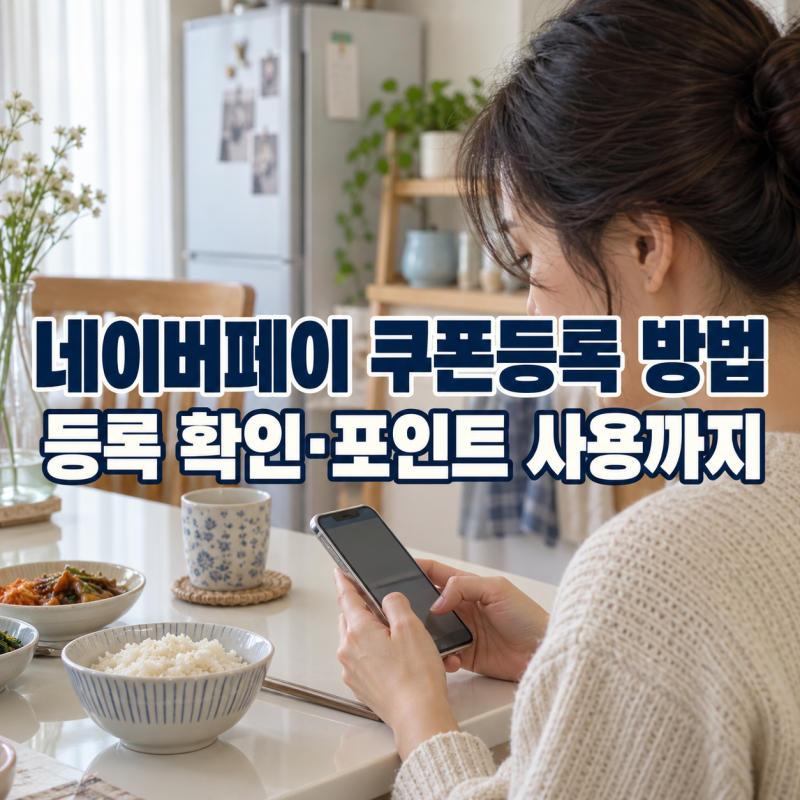 네이버페이 쿠폰등록 방법｜등록 확인부터 등록 후 사용방법까지 총정리