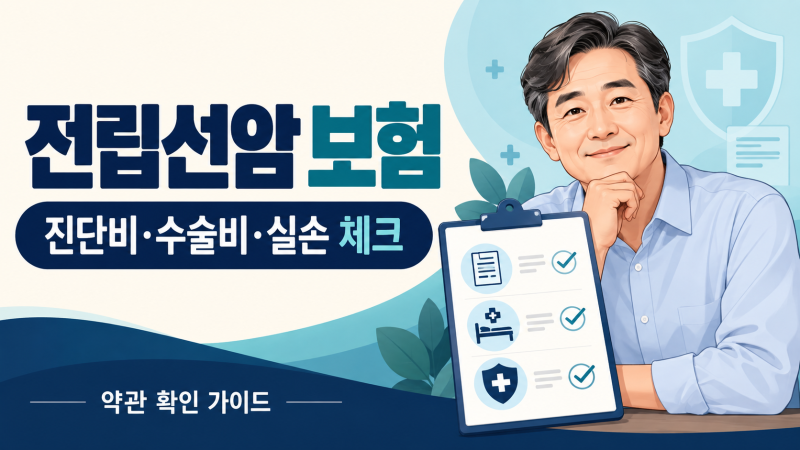 전립선암 보험 준비, 진단비·수술비·실손에서 확인할 항목