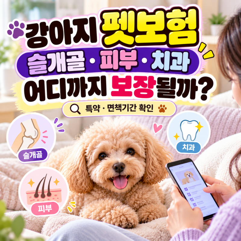 2026 강아지 펫보험 슬개골·피부병·치과 보장 비교 (보험사별 특약·면책기간·보장범위)