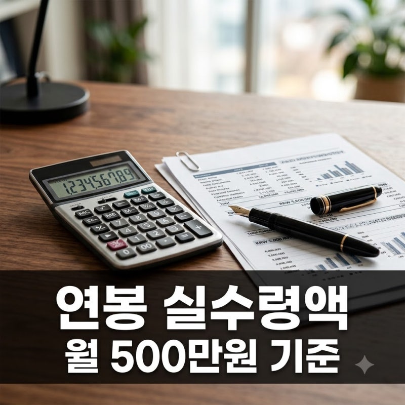 2026 연봉 실수령액 세후 월 500만원 받으려면 세전 얼마일까