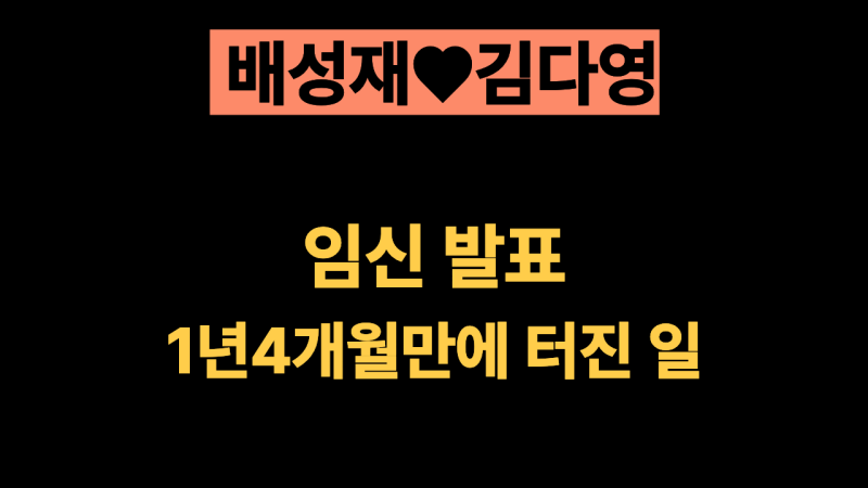 배성재♥김다영 임신 발표, 결혼 1년4개월만에 터진 일 총정리