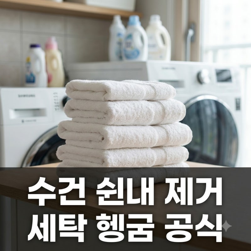 "삶아도 안 빠지던 쉰내가 싹!" 꿉꿉한 수건 냄새 잡는 헹굼 공식..