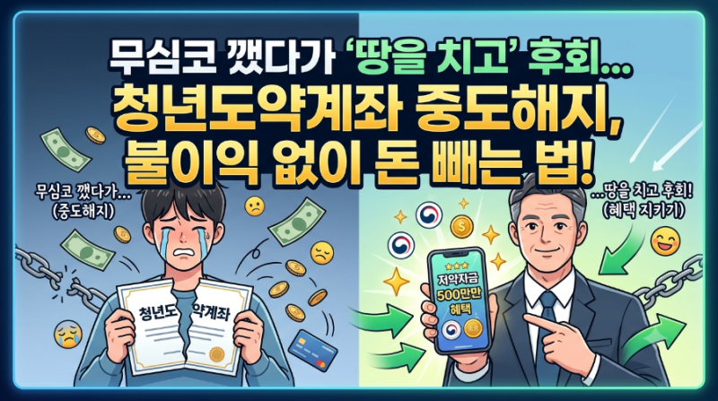 "급급해서 무심코 깼다가 땅을 치고 후회했습니다" 청년도약계좌 중도해지, 불이익 없이 돈 ....