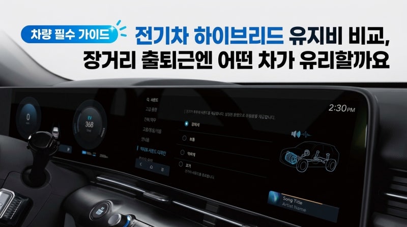 전기차 하이브리드 유지비 비교, 장거리 출퇴근엔 어떤 차가 유리할까요