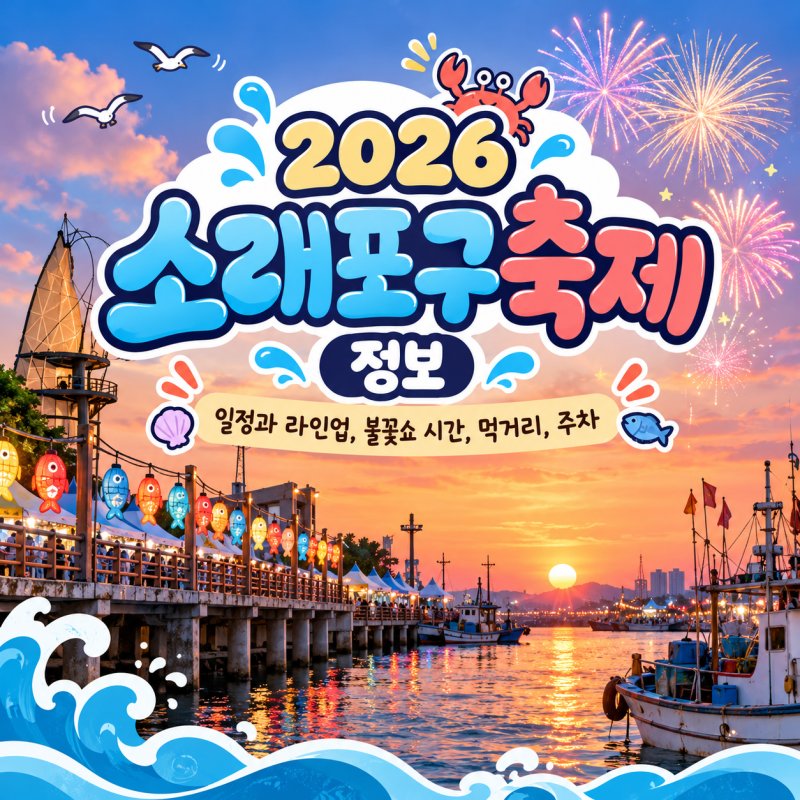 2026 소래포구축제 일정과 라인업, 불꽃놀이 시간까지
